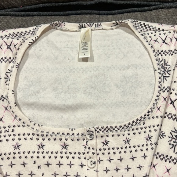 Skims Pointelle Festive Sleep Top&Pants - Picture 2 of 4